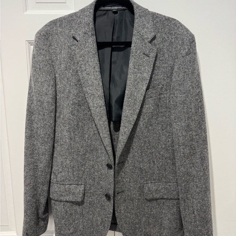 J. Crew Herringbone Gray Blazer
